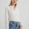RAILS Kate Shirt - Ivory Eyelet Stars
