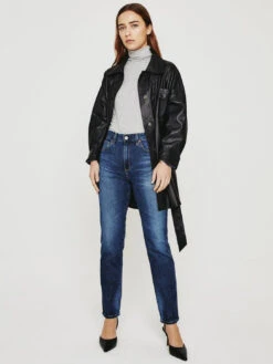 AG Jeans Saige High Rise Straight Jean - Gondola