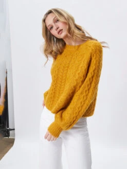 Glennon Cable Sweater - Dijon -MOTHER || FRAME || RAILS Sales Store LENNON 8586