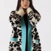Leopard Cardigan - Teal -MOTHER || FRAME || RAILS Sales Store LEO F23 LEOPARD TEAL 1