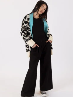 Leopard Cardigan - Teal -MOTHER || FRAME || RAILS Sales Store LEO F23 LEOPARD TEAL 6