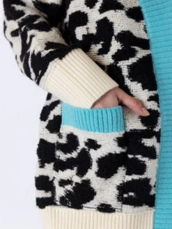 Leopard Cardigan - Teal -MOTHER || FRAME || RAILS Sales Store LEO F23 LEOPARD TEAL 7