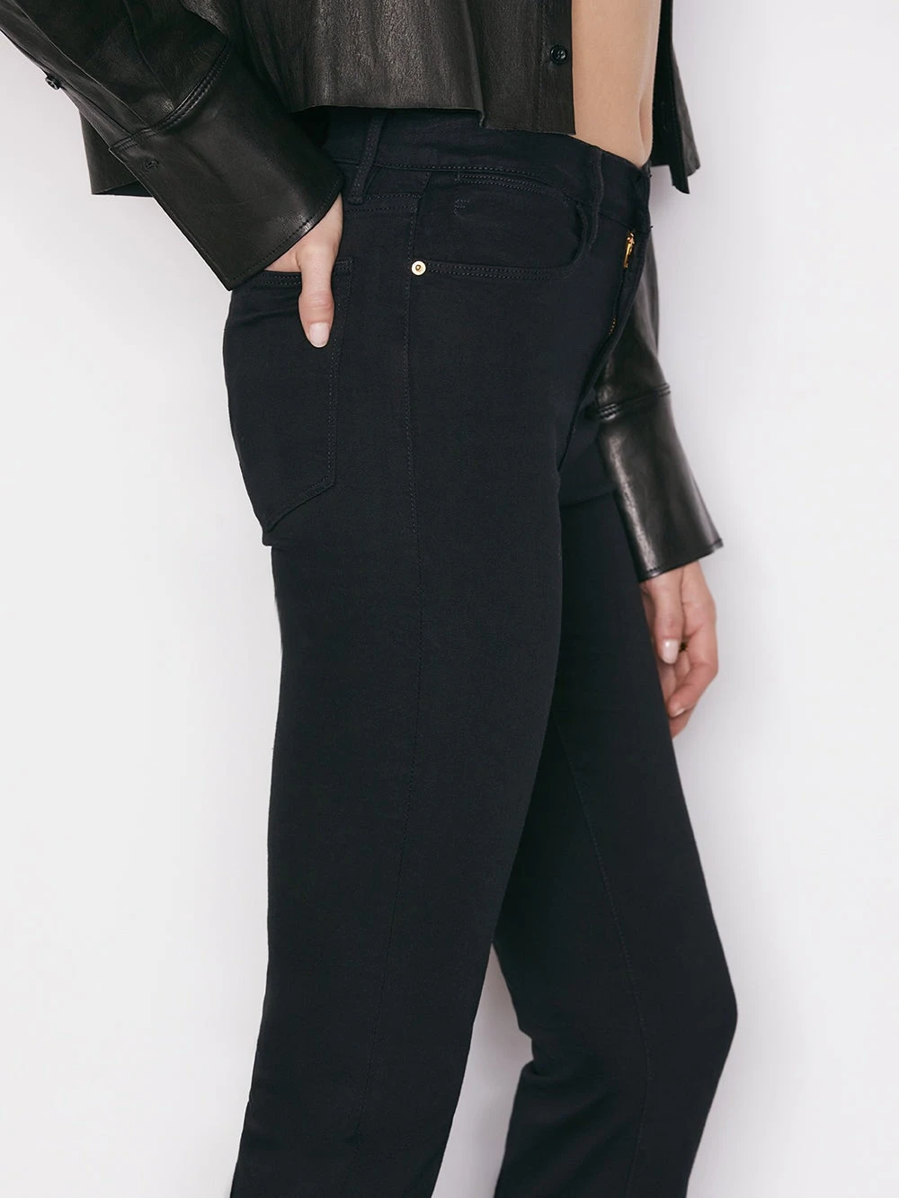 FRAME Le High Straight Jean - Film Noir 9 FRAME Le High Straight Jean - Film Noir - Image 7