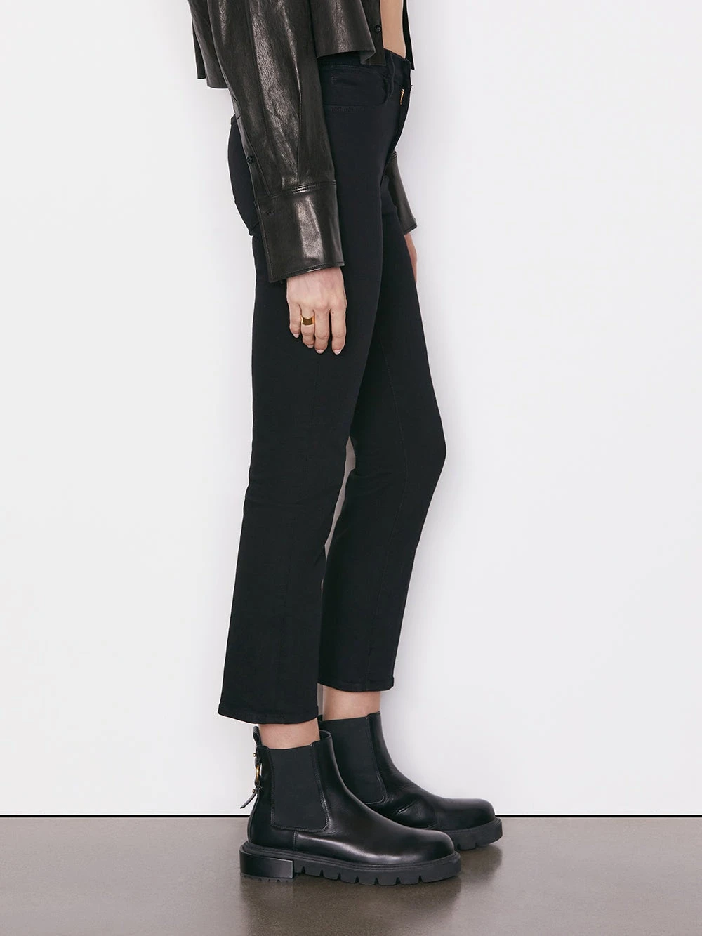 FRAME Le High Straight Jean - Film Noir 5 FRAME Le High Straight Jean - Film Noir - Image 3