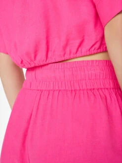 FRAME Cropped Twist Front Shirt - Flamingo -MOTHER || FRAME || RAILS Sales Store LWSH2828 FLAMINGO FRSU23EC WOMENS DAY 03 0906HR