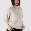 Macy Mock Neck Sweater - Oat 1 Macy Mock Neck Sweater - Oat -MOTHER || FRAME || RAILS Sales Store MACY F23 OAT FLECK 2