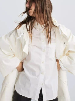 Rag & Bone Maxine Shirt - White -MOTHER || FRAME || RAILS Sales Store Maxine Cotton Poplin Button Down Shirt 100 1