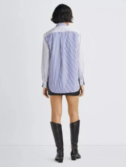 Rag & Bone Maxine Shirt - Blue Multi -MOTHER || FRAME || RAILS Sales Store Maxine Cotton Poplin Shirt 430 4