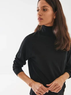 Merino Turtleneck Sweater - Black