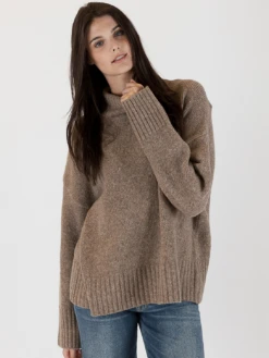 Oliver Mock Neck Sweater - Driftwood