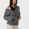 Roman Cardigan - Dark Grey -MOTHER || FRAME || RAILS Sales Store ROMAN F23 DARK GREY 4