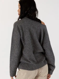 Roman Cardigan - Dark Grey -MOTHER || FRAME || RAILS Sales Store ROMAN F23 DARK GREY 5