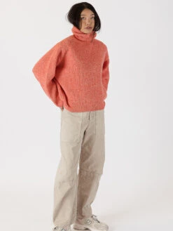 Sahar Mock Neck Rib Sweater -MOTHER || FRAME || RAILS Sales Store SAHAR F23 DARK CORAL 1