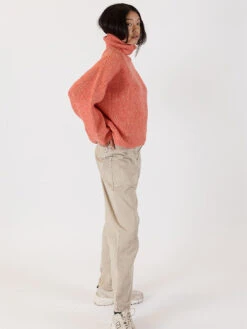 Sahar Mock Neck Rib Sweater -MOTHER || FRAME || RAILS Sales Store SAHAR F23 DARK CORAL 6