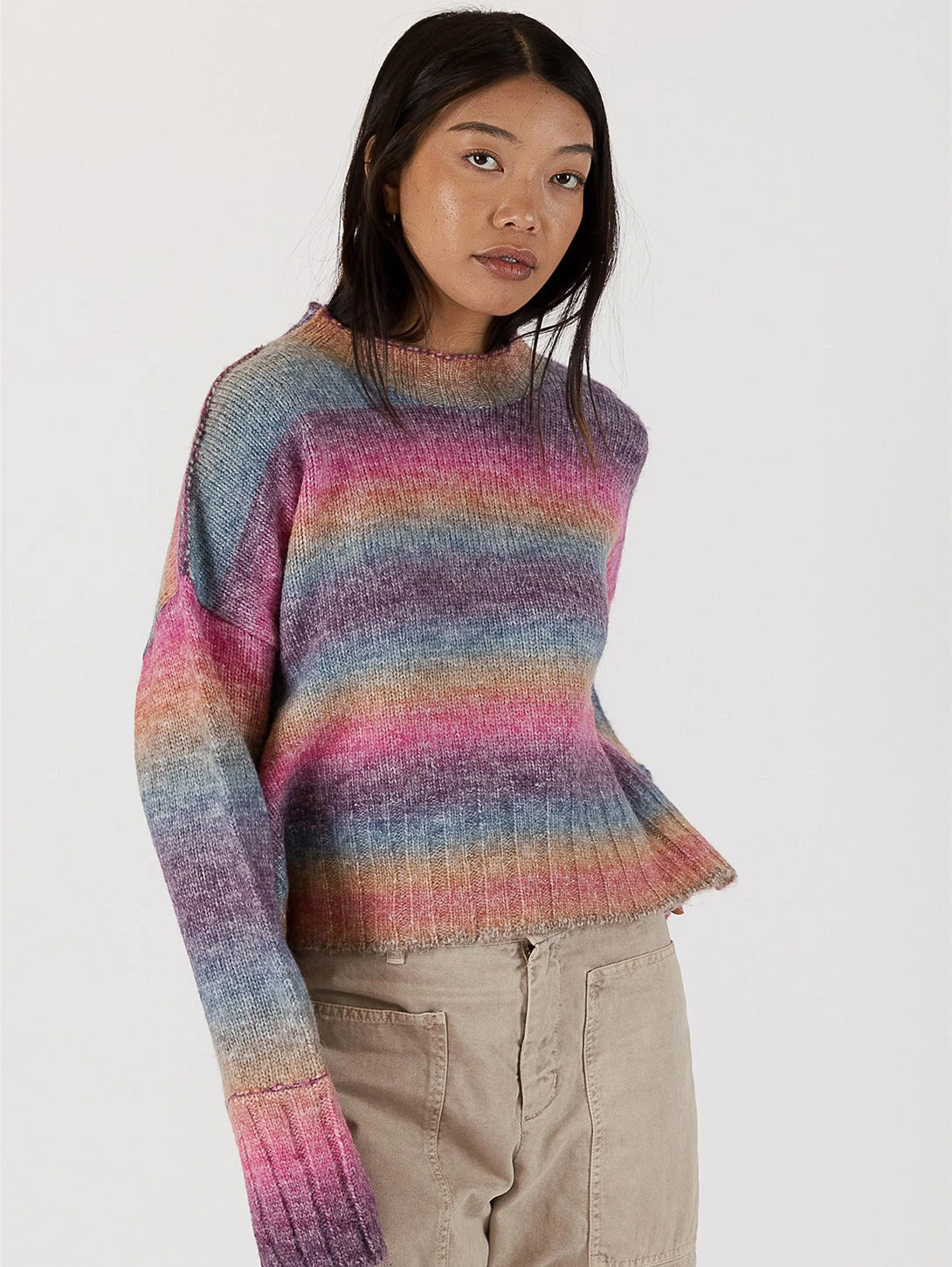 Suzie Ombre Crewneck Sweater - Dark Ombre 4 Suzie Ombre Crewneck Sweater - Dark Ombre - Image 2