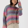 Suzie Ombre Crewneck Sweater - Dark Ombre 2 Suzie Ombre Crewneck Sweater - Dark Ombre -MOTHER || FRAME || RAILS Sales Store SUZIE F23 DARK MARL 2