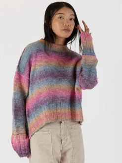 Suzie Ombre Crewneck Sweater - Dark Ombre