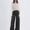 Rag & Bone Sofie High Rise Wide Pant - Faux Leather