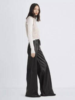 Rag & Bone Sofie High Rise Wide Pant - Faux Leather 13 Rag & Bone Sofie High Rise Wide Pant - Faux Leather -MOTHER || FRAME || RAILS Sales Store Sofie Faux Leather Wide Leg 001 2