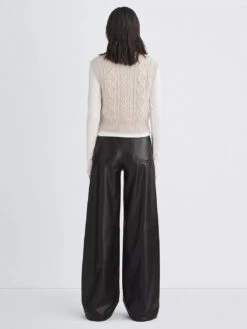Rag & Bone Sofie High Rise Wide Pant - Faux Leather 12 Rag & Bone Sofie High Rise Wide Pant - Faux Leather -MOTHER || FRAME || RAILS Sales Store Sofie Faux Leather Wide Leg 001 3