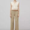 Rag & Bone Sofie Wide Leg Cotton Chino Pant - Khaki -MOTHER || FRAME || RAILS Sales Store Sofie Wide Leg Cotton Chino 250 6