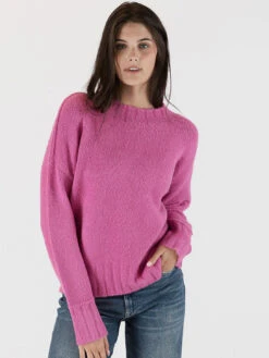 Tanya Crew Sweater -MOTHER || FRAME || RAILS Sales Store TANYA F23 MAGENTA 1