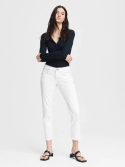 Rag & Bone Dre Low Slim Boyfriend - White