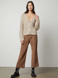 Velvet Hazel Cable Cardigan 14 Velvet Hazel Cable Cardigan -MOTHER || FRAME || RAILS Sales Store alpaca cable hazel06 oatmeal vera04 barley 0004