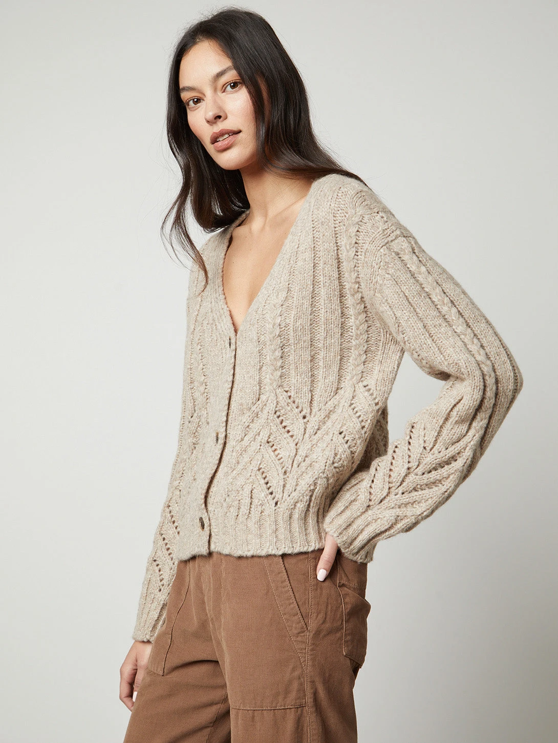 Velvet Hazel Cable Cardigan 5 Velvet Hazel Cable Cardigan - Image 3