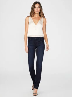 Paige Skyline Mid Rise Straight Jean - Drama