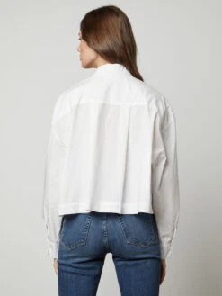 Velvet Lucille Shirt - White -MOTHER || FRAME || RAILS Sales Store cot shirt lucille06 white 0624