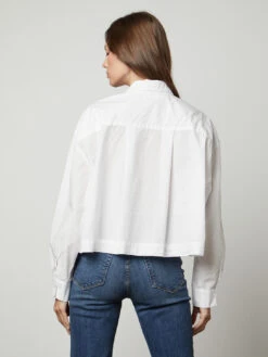 Velvet Lucille Shirt - White -MOTHER || FRAME || RAILS Sales Store cot shirt lucille06 white 0626