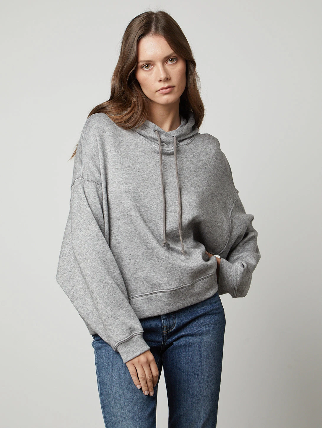 Velvet Fara Hood Top - Grey 7 Velvet Fara Hood Top - Grey - Image 5