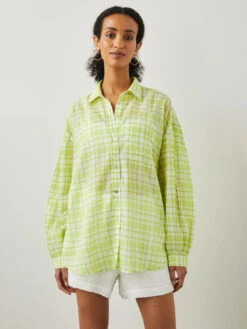 RAILS Janae Plaid Shirt- Lime