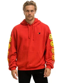 MOTHER || FRAME || RAILS Sales Store 11 Smiley Sunset Pullover Relaxed Hoodie - Red