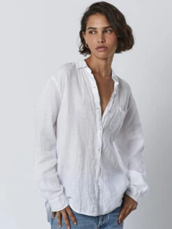 Velvet Muholland Linen Shirt 17 Velvet Muholland Linen Shirt -MOTHER || FRAME || RAILS Sales Store woven linen mulholland04 white 0022 crop